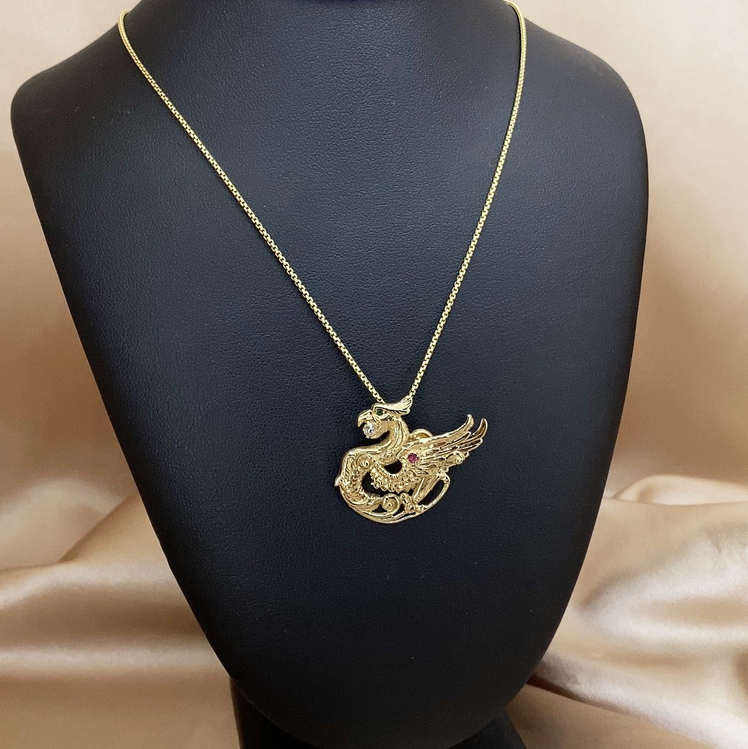 AVALANCHE GRIFFIN PENDANT‼️ Art Nouveau Reproduction - 14K Gold Griffin Pendant