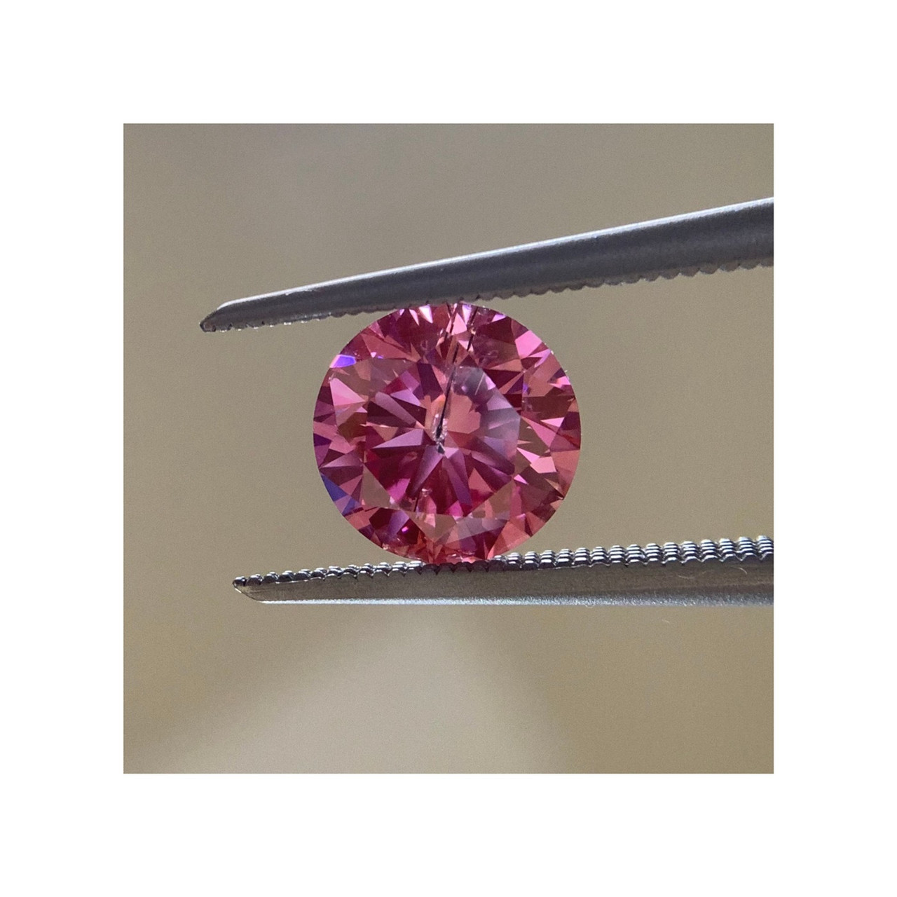 1ct Fancy Vivid Pink Lab Grown Diamond