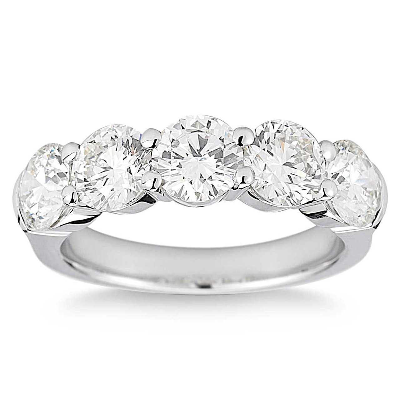 3 carat five stone diamond ring