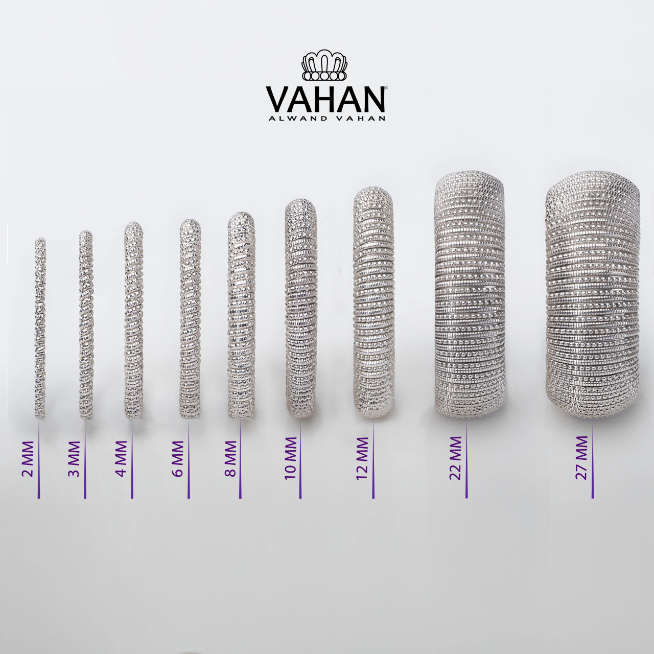 Diamond Bangle Bracelet by Alwand Vahan, 8mm - Vahan