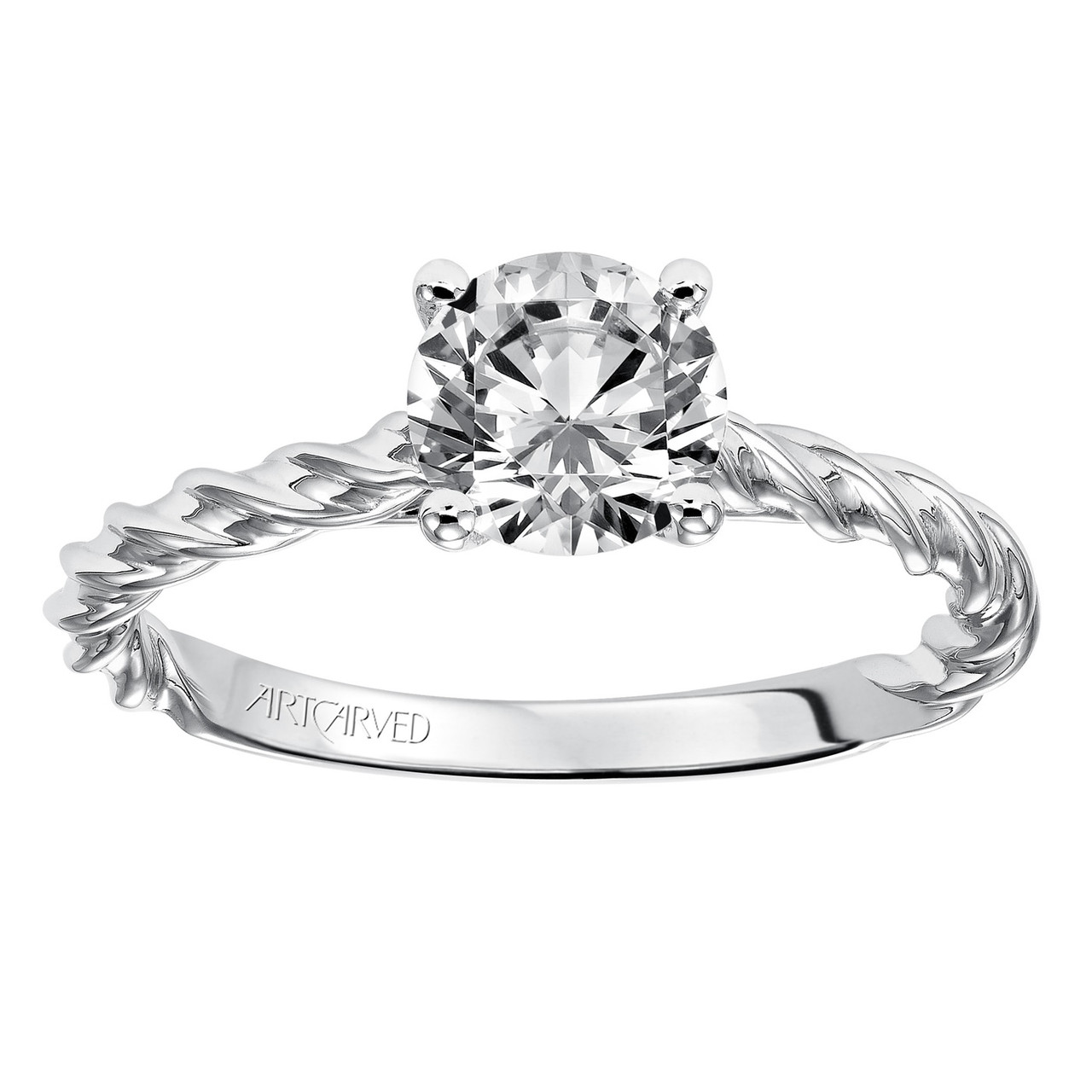 Joanna 14kt White Gold and Diamond Engagement Ring by ArtCarved