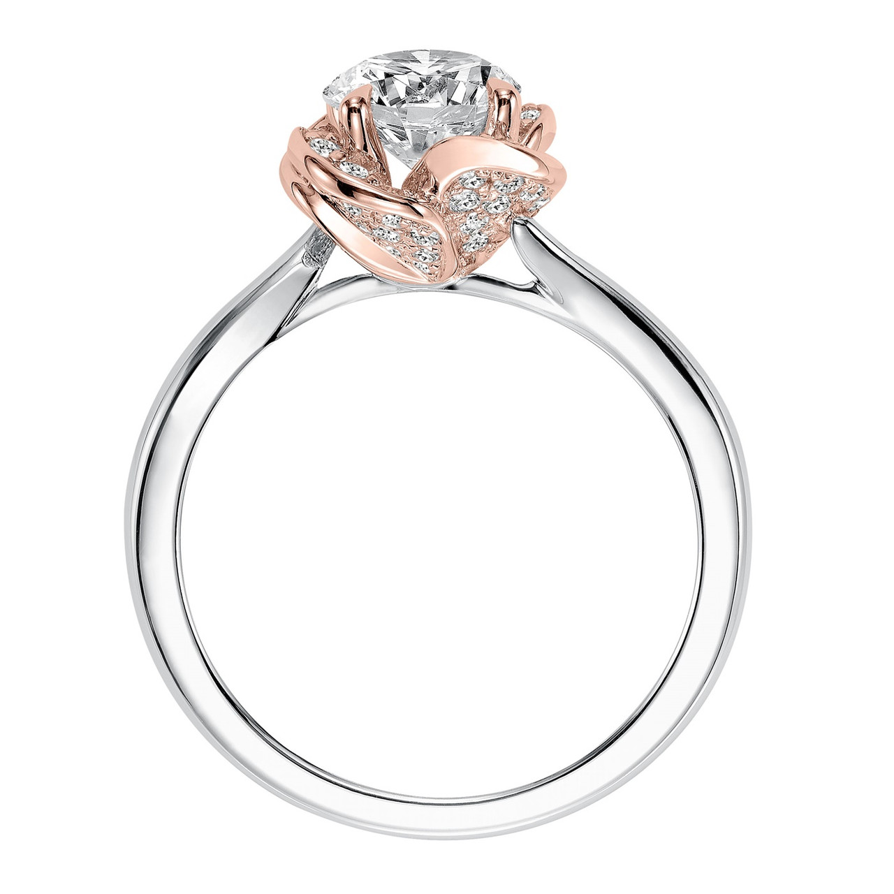 14kt White and Rose Gold Diamond engagement Ring by ArtCarved