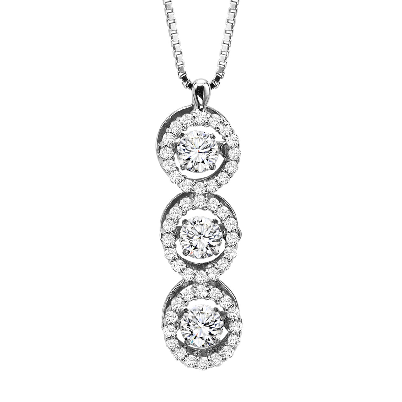 Rhythm of Love - Diamond Necklace - Triple Circle Necklace