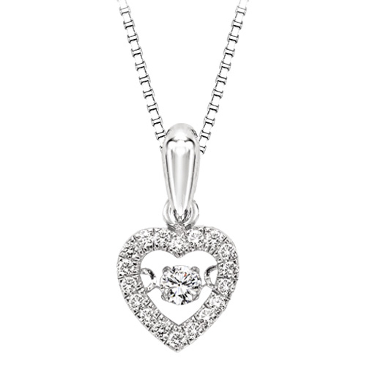 diamonds in rhythm heart necklace