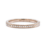 Ladies 18K Rose Gold & Eternity Diamond Wedding Band by Belloria