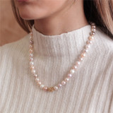 14k Yellow Gold & Multi Colored Fresh Water Pearl Strand