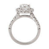 18K Halo Diamond Engagement Ring .80ctw - Romance Collection
