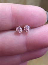 PGD Pink Diamond Stud Earrings in 14K Rose Gold - .34ctw
