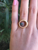 18kt Rose Gold and Black Diamond Ring