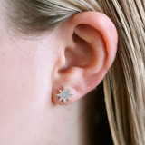 10K North Star Cluster Diamond Studs