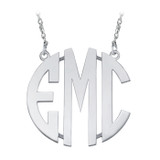 Block letter monogram necklace Clearance