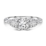 Tacori Platinum & Princess Cut Diamond Ring - 1.58ctw