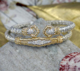 Vahan Golden Rays and Diamonds Bracelet, 4mm 