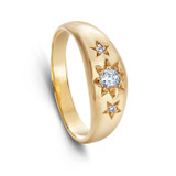 Celeste - Vintage 14K Yellow Gold & Diamond Band