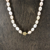 Spice Pearl Strand with 14k Yellow Gold Flower Clasp