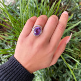 1940s White Gold Amethyst Ring