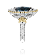 Vahan Blue Topaz & Diamond Ring