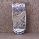 Hand Engraved Western Scroll $2.50 Indian Head Money Clip