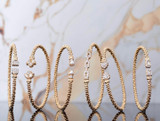 Gold Floral End Bracelet by Alwand Vahan