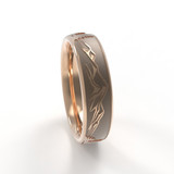 14K Rose Gold 6mm Lashbrook Designs Wedding Band with Mountain Design