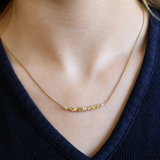 14K Yellow Gold Fancy Colored Diamond Necklace