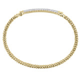 Gold Diamond Bar 2mm Bracelet by Alwand Vahan