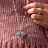 Sterling Silver 14K Yellow Gold Heart Pendant by Alwand Vahan