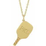 Sterling Silver Pickleball Necklace