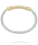 Alwand Vahan Sterling Silver & 14K Yellow Gold Bar Diamond Bracelet