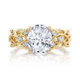 Oval Woven Braid Design Semi-Mount Engagement Ring by Parade Designs