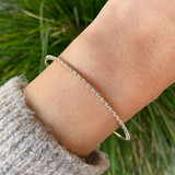 14K Yellow Gold .27ctw Diamond Flex Bangle Bracelet