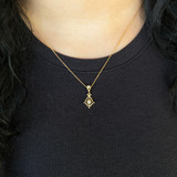 Vintage-Inspired 14K Gold & Diamond Lavalier Necklace