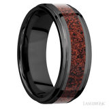 Zirconium & Red Dinosaur Bone by Lashbrook Designs