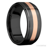 Lashbrook Black Zirconium & Rose Gold Band