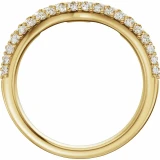 14K Yellow Gold .88ctw Lab Grown Pave Diamond Contour Band