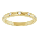 14K Yellow Gold .13ctw Lab Grown Diamond Celestial Band