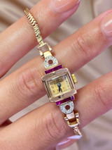 Ladies 14K Rose Gold 'Retro' Period Watch by Blancpain