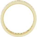 14K Yellow Gold .37ctw Lab-Grown Diamond Flat Gypsy-Set Band