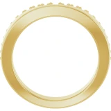 14K Yellow Gold .25ctw Lab-Grown Diamond Beaded Contour Band