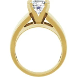 14K Yellow Gold Round Solitaire Engagement Ring