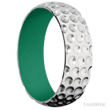 Cobalt Chrome and Cerakote Green Golf Band by Lashbrook Designs