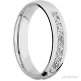 Cobalt Chrome Channel Set Diamond Band by Lashbrook Designs