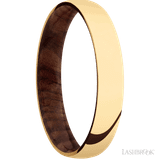 14K Yellow Gold & Sequoia Hardwood Band by Lashbrook Designs