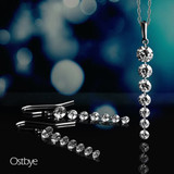 14K White Gold 2.02ctw Lab Grown Round Brilliant Pierced Diamond Drop Pendant