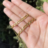 10k Yellow Gold Light weight Curb Link Chain