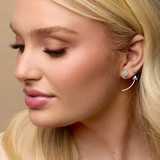 1ctw Diamond Stud Earrings in Martini Settings, GIA graded
