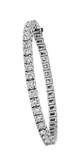 8 Carat Diamond Line Tennis Bracelet in 14K White Gold