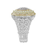 Sterling Silver & 14k Yellow Gold Diamond Ring by Alwand Vahan