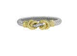 14k Yellow Gold, Sterling Silver & Diamond Rope Bracelet by Vahan