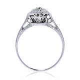 Edwardian 14K White Gold & Diamond Engagement Ring